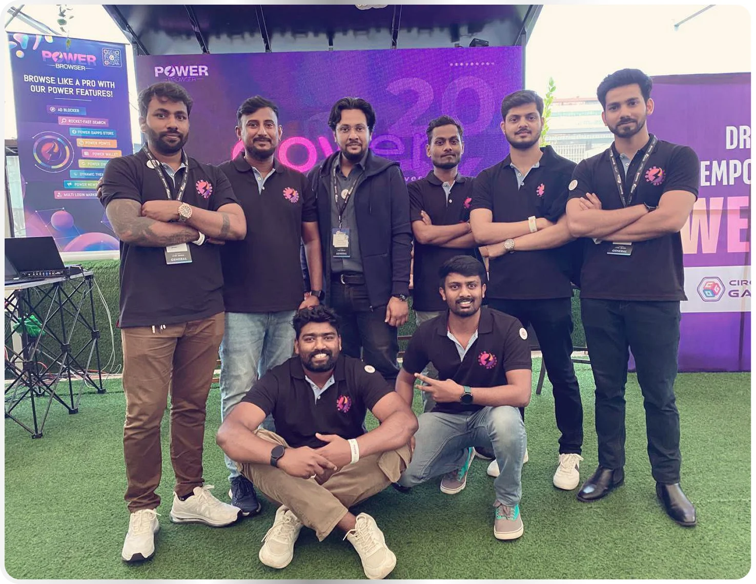 The Globussoft team at India’s Blockchain Week in December 2024